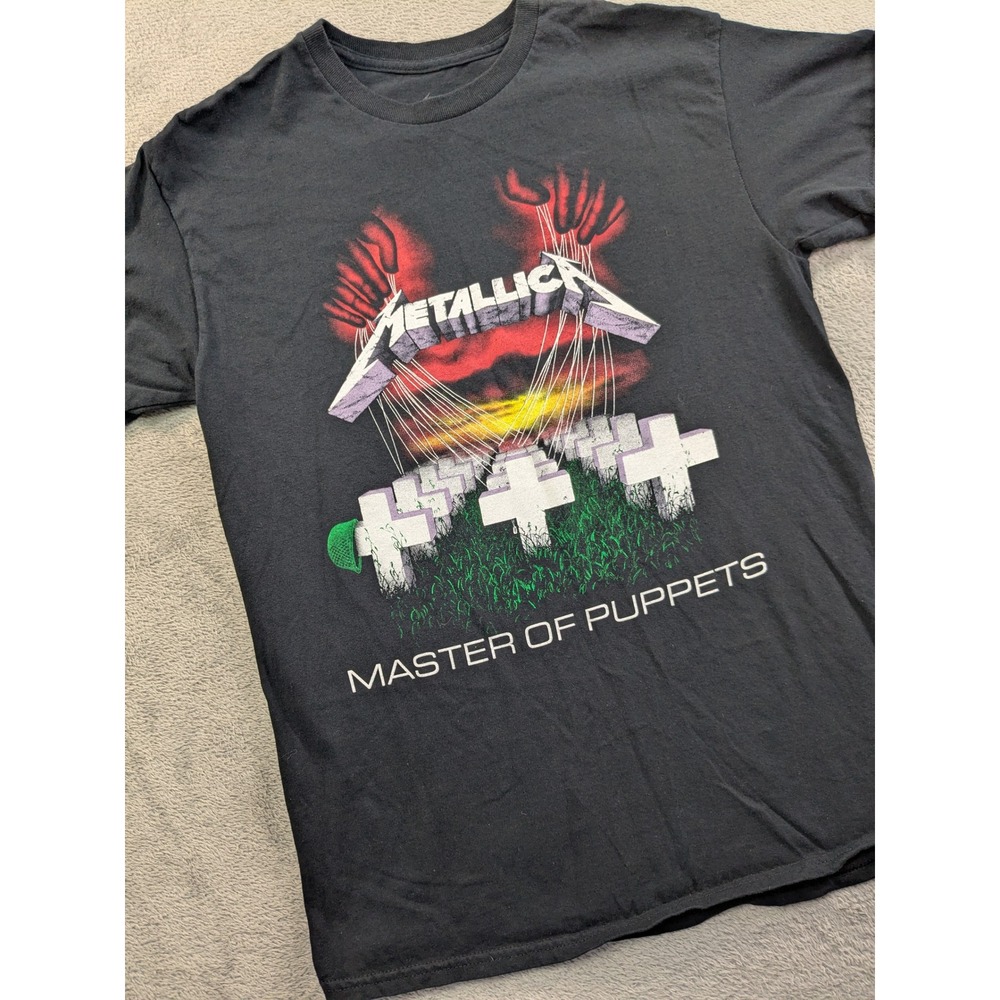 Metallica Master of Puppets Graphic T-Shirt Mens Medium Black Short Sleeve Band